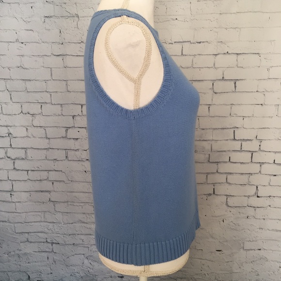 Ralph Lauren Logo Sleeveless Sweater Petite Medium - Picture 5 of 7